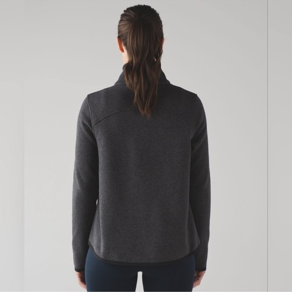 Lululemon heathered black fleece jacket - Picture 2 of 11